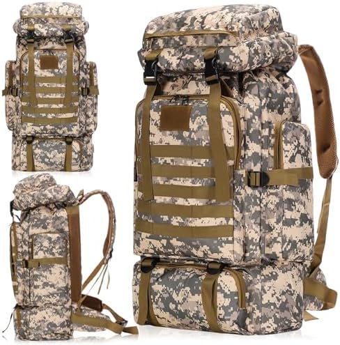Mochila de Viagem 80L Impermeável para Camping e Trilha, Mochila ...