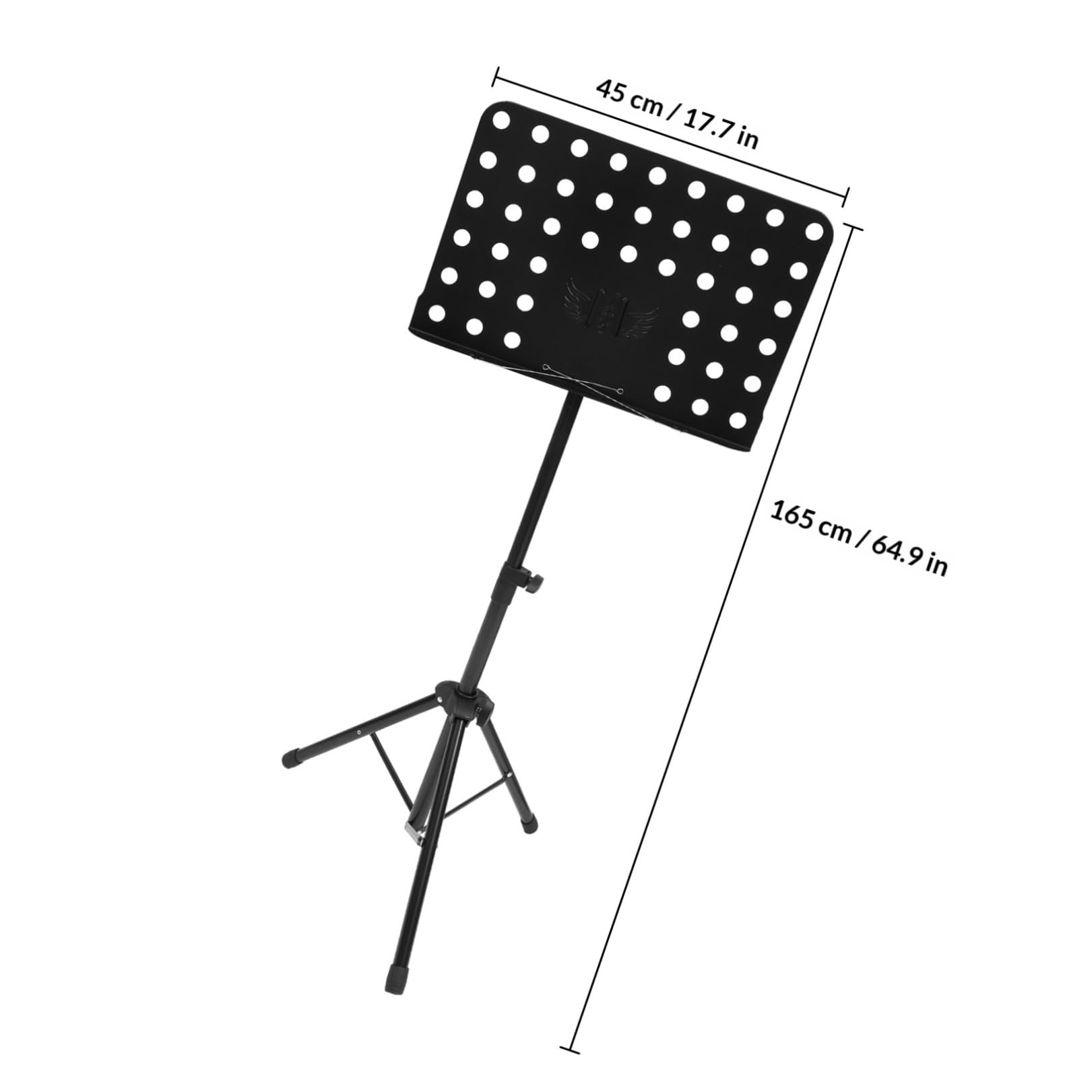 MAGICLULU Atril de Partituras Retráctil y Plegable de Acero Suave y Abs, Ligero y Multiángulo para Performance y Guitarra, Color Negro,