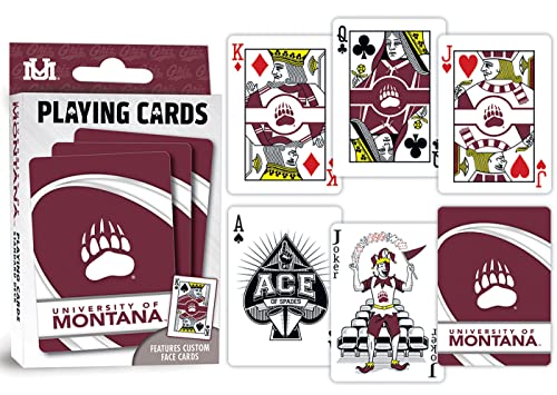 Image of MasterPieces Family Games - NCAA Montana Grizzlies Playing Cards - Officially Licensed Playing Card Deck For Adults, Kids, And Family