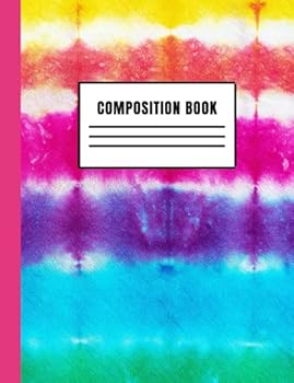 Paperback Composition Notebook with Tie Dye Design Book