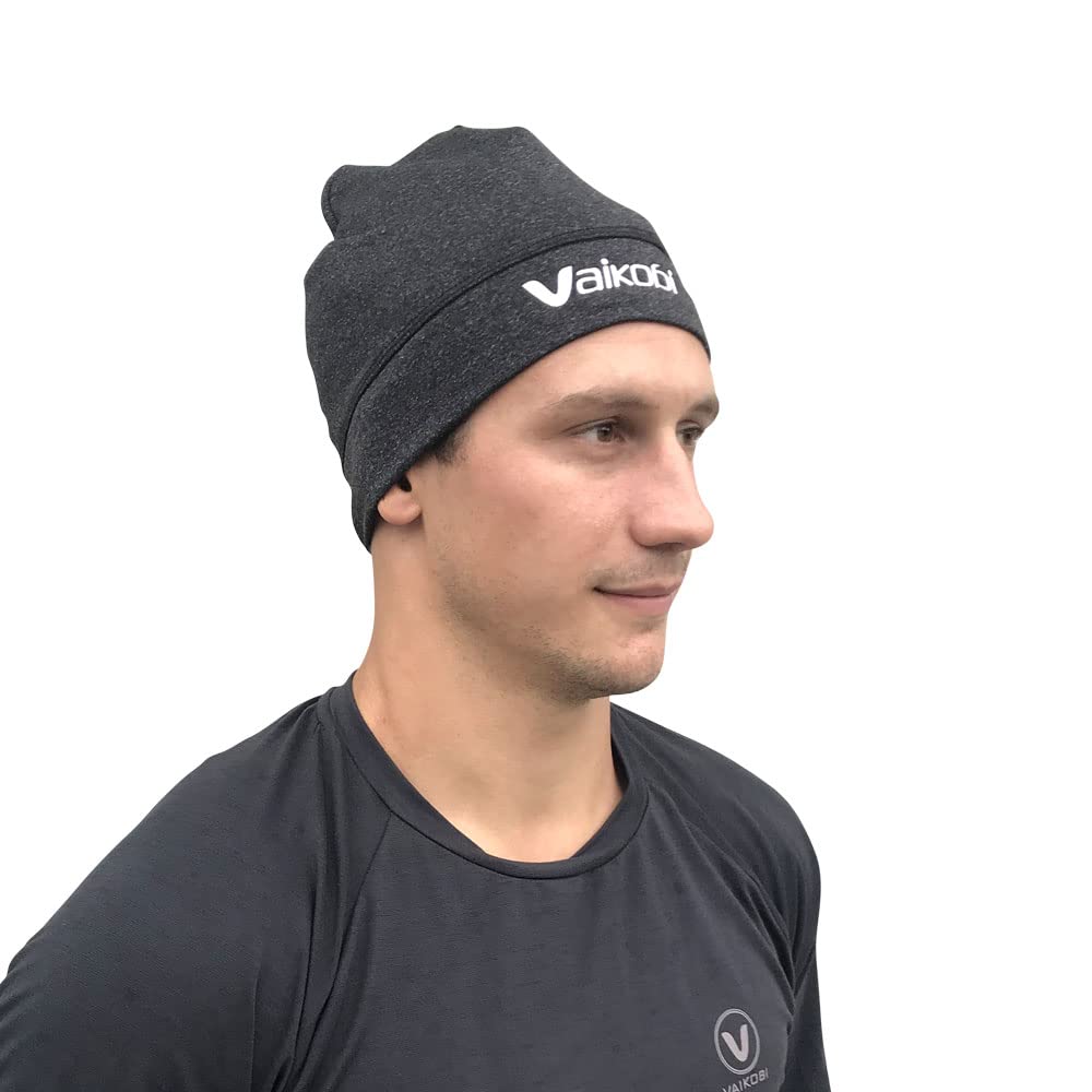 Vaikobi Weiß V-Fleece Performance Beanie - Charcoal