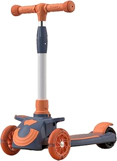 Sharplace Children Kick Scooters Kids Scooters 4 Level Adjustable Height Folding Kick Scooters 3 Wheel Scooters for Game Park Activity Birthday Gifts