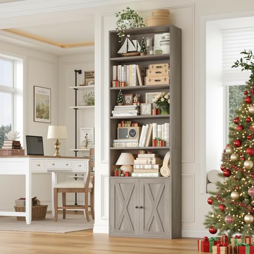 FACBOTALL 82" Tall Bookcase and Book Shelf, 24" Wide Bookshelf