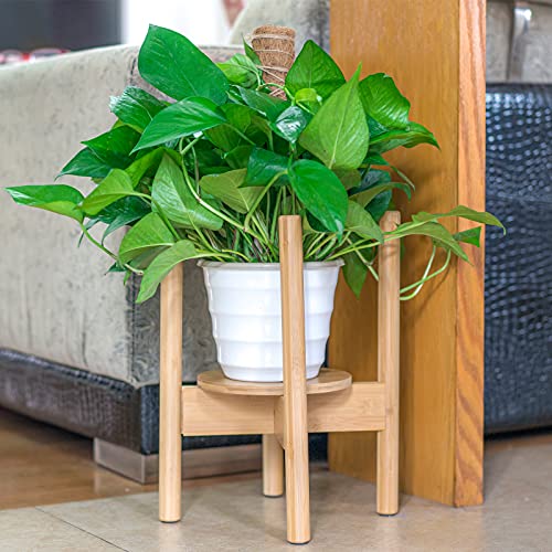 Nutroeno Adjustable Bamboo Plant Stand thumb #4