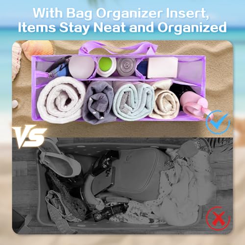 Image of XYFuuee Beach Bag Organizer Insert for Large Simple Modern Bag Accessory