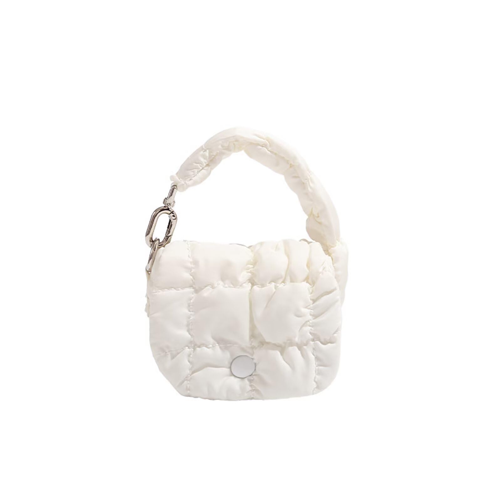 Super Mini Quilted Bag Puffer Wristlet Clutch Purse Nylon Padded Women's  Handbags Evening Bag Charm Lipstick bag