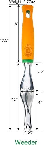 Miniatura 7 de Ukoke Juego de herramientas de jardín, 3 piezas de herramientas de mano de aluminio, herramienta para exteriores, juego de trabajo de jardinería
