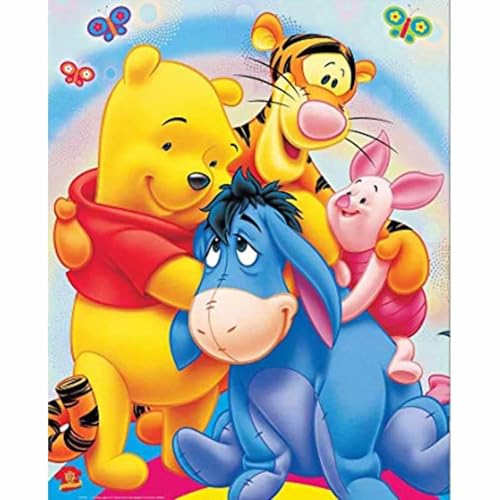 JYLMOOD Cartoon Diamond Painting Kits for Kids 5D Diamond Art Kits for Adults Beginner DIY Full Drill Diamond Rhinestone with Tools Accessories for Home Wall Decor Christmas 12x16inch