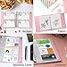 Mini 3 Ring Binder 5.5 x 8.5 in, 1 Inch Binder with Elastic Cord, Fits for Loose Leaf Paper, Sheet Protectors, Recipe Binder, Photo Album Pages, Lightpink Marble Binder