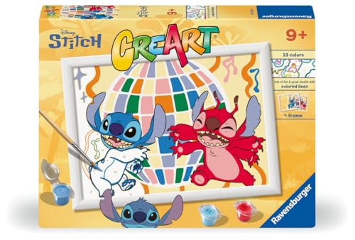Ravensburger - CreArt Stitch & Leroy, Kit dipingere con i numeri 9+ anni