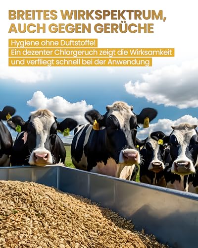 1L Stalldesinfektionsmittel Konzentrat Planet Strong® – Wirksam gegen Bakterien, Pilze & behüllte Viren (z. B. Influenza-Viren) – Für Ställe, Tierhaltung, Flächen & Futterstellen | Made in Germany
