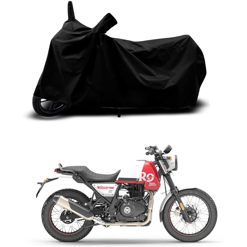 Image of 100% Scratchproof /UV-Rays /Heat Protection /Birds Dropping /Water Resistant /Dust Proof /Waterproof /Full Bike Scooty Two Wheeler Body Cover Compatible for Scram 411 All Varients[Black]