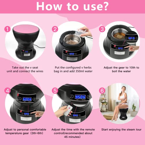 Image of TOKPELA Yoni Steam Pot, Yoni Steam Kit, V Steam at Home Kit with 20 Bags Yoni Herbs, Yoni Seat for Women V Cleaning, Ph Balance, Postpartum Care and more