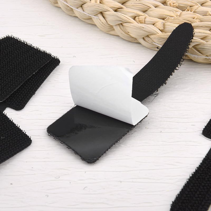 20 Set Portable Adhesive Under Desk Cable Management Kit Hook and Loop Cable Ties Strips para organización de cables en escritorio miniatura 4