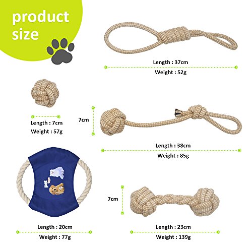 Giocattoli di corda cane 6 pezzi di set regalo