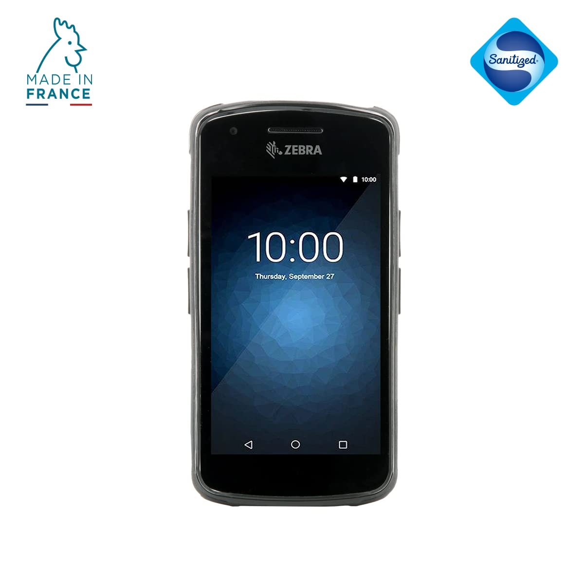 Mobilis Funda para Zebra EC50 - EC55 5'', Carcasa Reforzada para Ordenador Empresarial con Banda de Agarre y Portalápiz, Negro