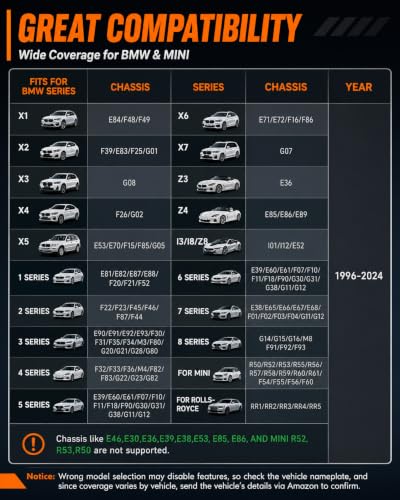 Image of ANCEL BM500 OBD2 Scanner for BMW & MINI, Simplified Battery Registration, EPB, Oil, Throttle, PCM Resets, I /M Readiness, Full System Diagnostics for Engine, Transmission, ABS, SRS, DSC & More