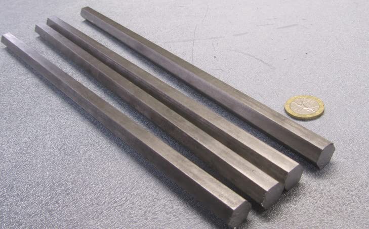 1215 Carbon Steel Hex Rod .500" Diameter x 1 Foot Length 4 Pieces