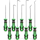 8-Piece Mini Hook and Pick Set, 4PCS 8.6'' & 4PCS 5.7'' Precision Automotive Picks Tools Set for Car Auto Oil Seal, Mechanic Lock Picking Kit, Puller Remover Tools