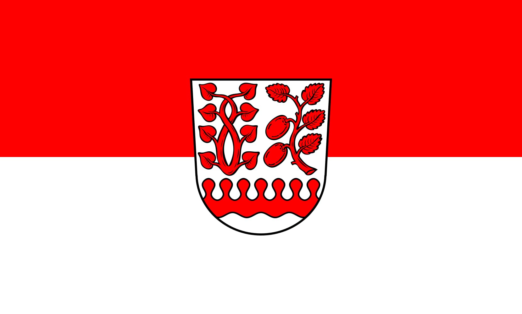 Drapeau paysage Wonfurt de 90x150cm aux finitions soignées et grand format de 1.35m²