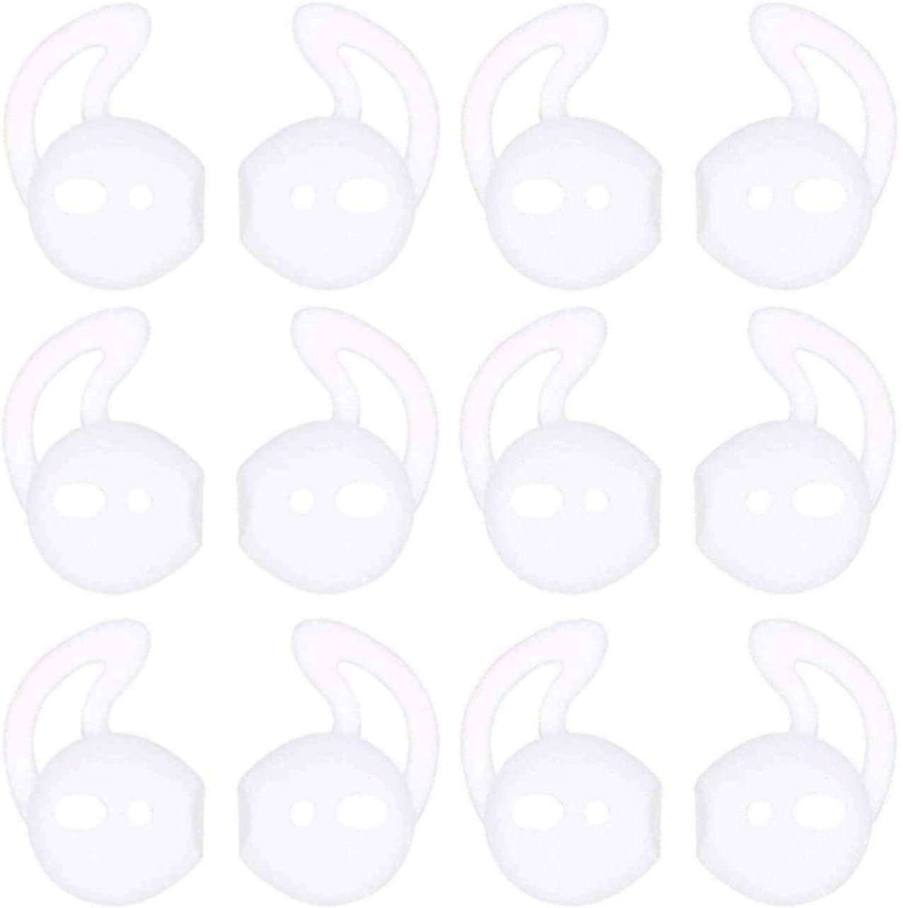 Rayker[Anti-Slip Eartips Earhook Replacement for Airpods, 6 Pairs Silicone Ear Loop Ear Gel Sport Eartips Anti-Lost Keep AirPods in Ear, Design for