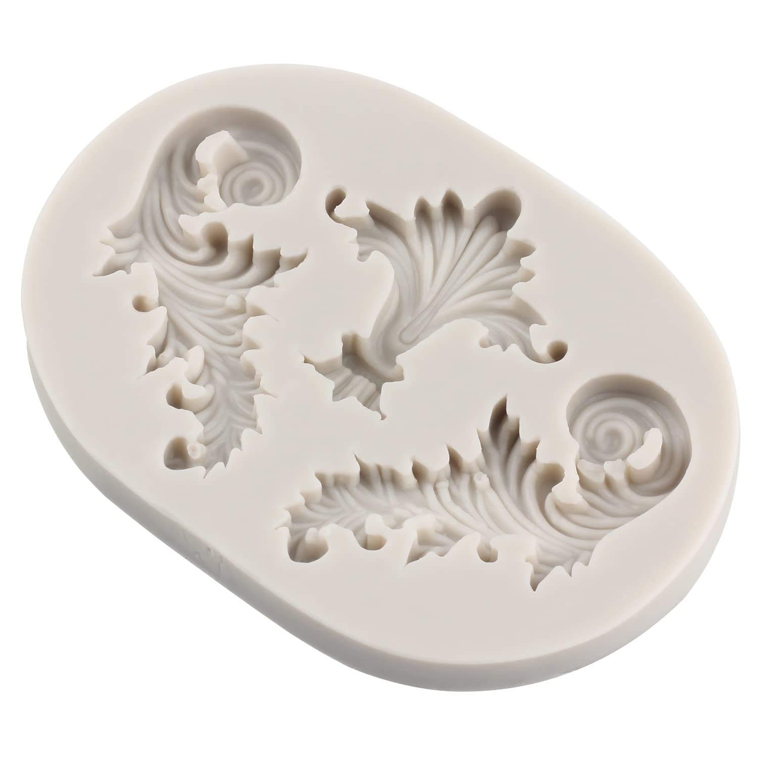 JLZK Barok Scroll Relief Border Siliconen Mold Diy Cupcake Topper Fondant Cake Decoreren Gereedschap Snoep Klei Chocolade Mallen