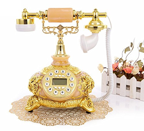 Téléphone fixe rétro argenté au design continental chic pour salon élégant