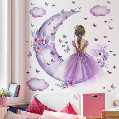 Vinilos Decorativos Mariposa Morada para Pared 2 Hojas miniatura 4