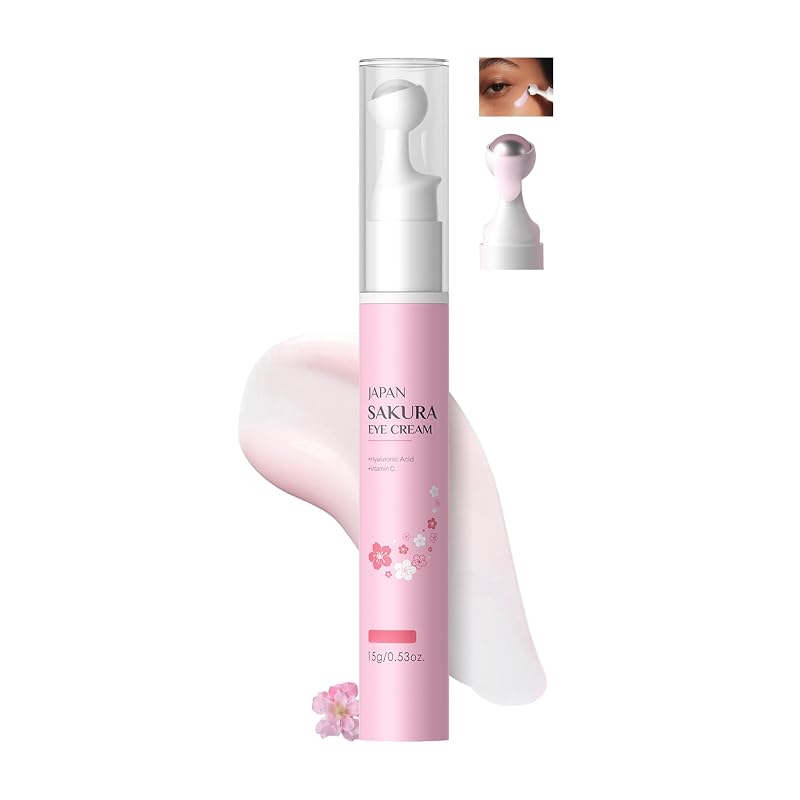 Creme para a região dos olhos Sakura DLZZRS com aplicador roller de 360°, 15 mL