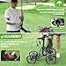 EASEGO Golf Push Cart 4 Wheel : Golf Walking Carts with Phone Holder/Cup Holder/Umbrella Holder/Foot Brake/Cooler Basket 4 Wheel Superlite Golf Pull Cart All-Terrain Golf Caddy Carts(Black)