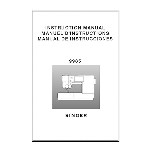 Instruction Manual for Singer 9985 Sewing Machine/Embroidery/Serger Reprint