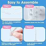 4 Sets Balloon Stand Kits, Balloon Sticks Holder with Base for Table Graduation Birthday Baby Shower Gender Reveal Party Decorations - Image 4