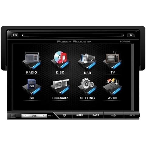 POWER ACOUSTIK PD-710B 7" Single-DIN In-Dash TFT/LCD Touchscreen DVD Receiver (With Bluetooth(R)) Cover