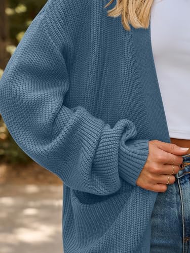 Image of LILLUSORY Womens Oversized Cardigans Soft Knit Cardigan Sweater with Pockets
