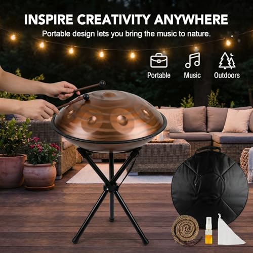 Handpan Drum 22 Pulgadas D Menor 10 Notas 440Hz miniatura 4