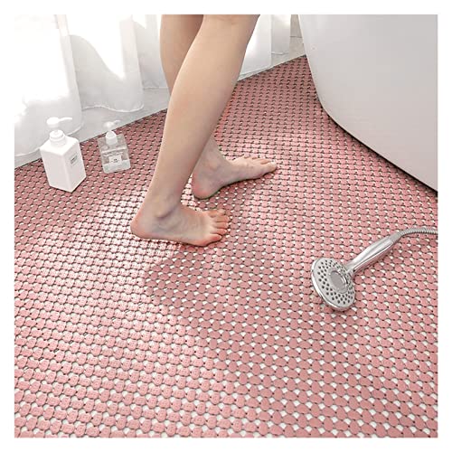 TNBCCXN Accesorios de baño，Mantel de Ducha Alfombrillas de baño rectangulares de 22 x 22 cm, Antideslizantes, Ideales for Personas Mayores.(Pink,(40 Pieces) 22x22cm)