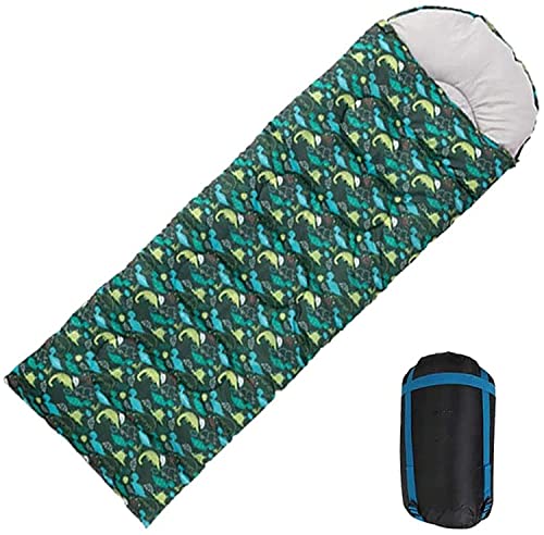 Sac de couchage léger enfant vert compact contre le froid en tente