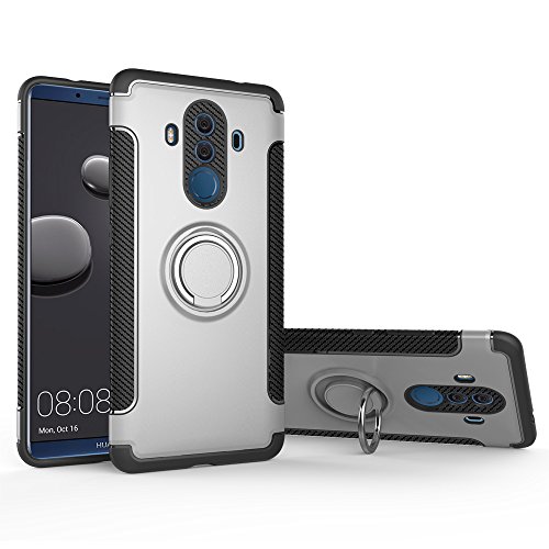Blugul Huawei Mate 10 Pro hoesje, 360 graden draaiende ringgreep, compatibel met magnetische autohouder, beschermhoes telefoonhoes case cover voor Huawei Mate 10 Pro