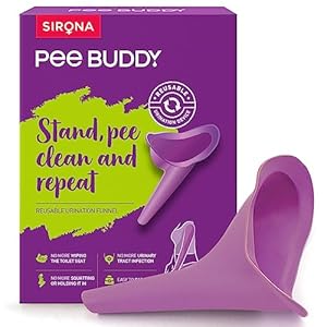 PEE BUDDY Reusable Portable Stand and Pee Urination Device for Women – Pack of 1 | Portable, Leak-proof and Zero Spillage | Ideal for Public Toilets, Travel, Camping, Hiking and Outdoor Activities