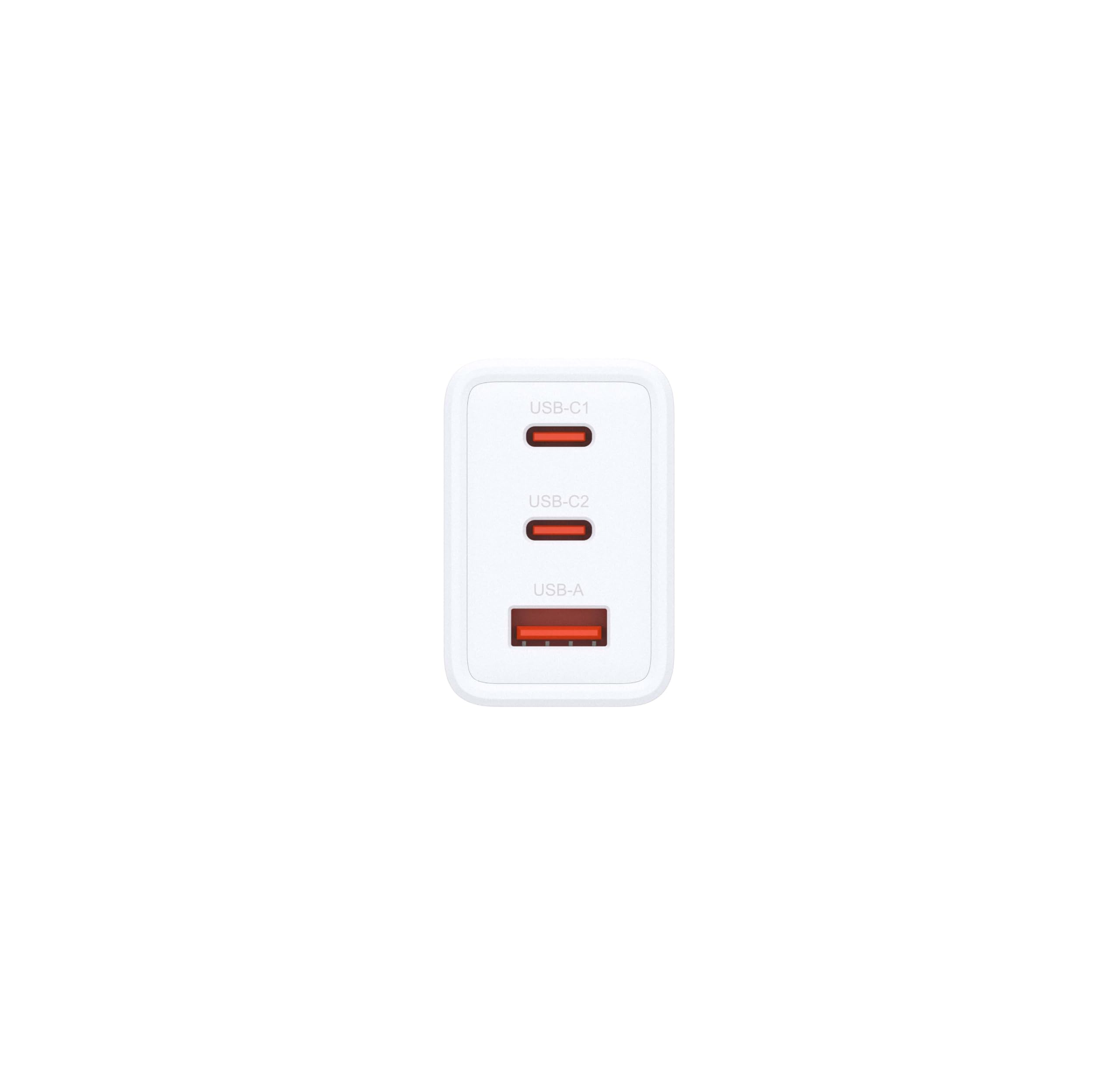 D-Link DCP-651 Chargeur GaN 65W – Chargeur Rapide 2 x USB-C & 1 x USB-A, Adaptateur de Voyage Compact avec Prises interchangeables (UK/EU/US/AU) – PD 3.0 & QC 4.0