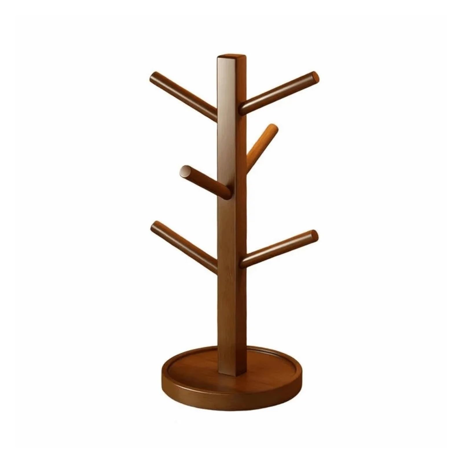 Yonmledo Brown 6 Hooks Mug Stand Multi-Functional Tree Shape Coffee Mug Holder Space Saving With 6 Hooks Mug Hanging Display Rack Decorative Cup Hanger Party(Brown 6 Hooks)