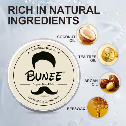 Bartbalsam für Männer60g,Bart Styling Pomade für Männer,Beard Balm formt, Pflegt, Bartwichse Schnurrbart &Vollbart Styling,Einen Duft mit Noten von Eau de Cologne und Sandelholz（Gelb）