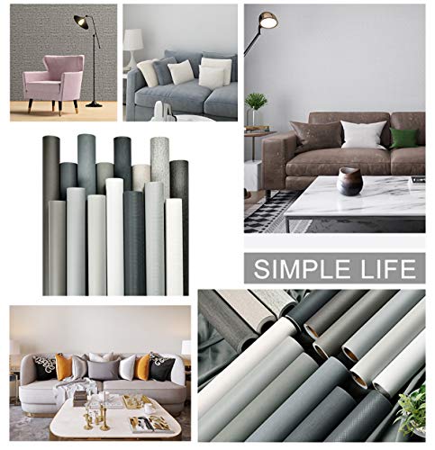 Papel Adhesivo para Muebles bandezid Gris 60cmx3m Vinilo Impermeable de Cocina 4