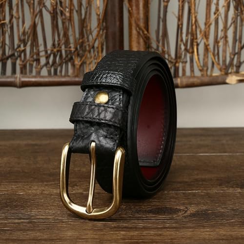 Men's Genuine Leather Dress Belt, 1.5" Wide Single Prong Buckle Fashion & Casual For Suits, Jeans2
