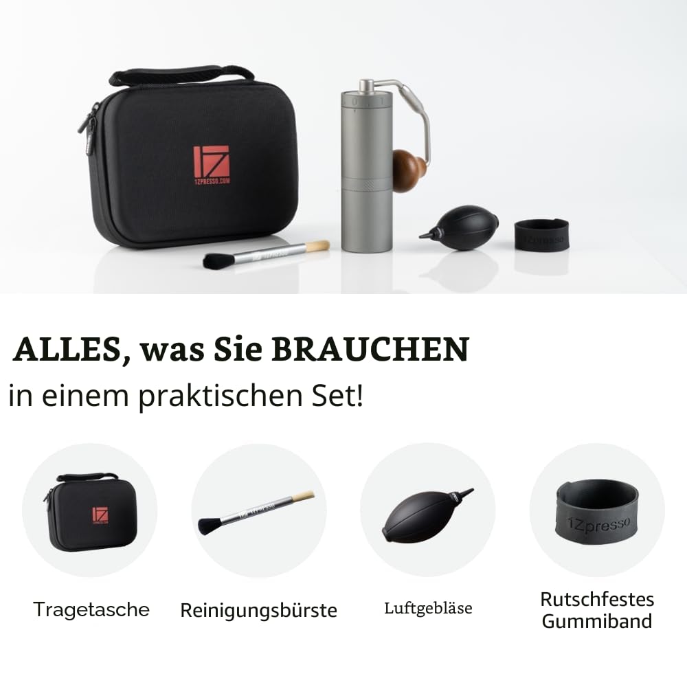 1Zpresso X-Ultra Manuelle Kaffeemühle, schwarz, gut gebaut, stabiler Metallkörper, Montage aus Edelstahl, konischer Grat, numerische Außeneinstellung, Magnetverschluss, schnellere Mahleffizienz