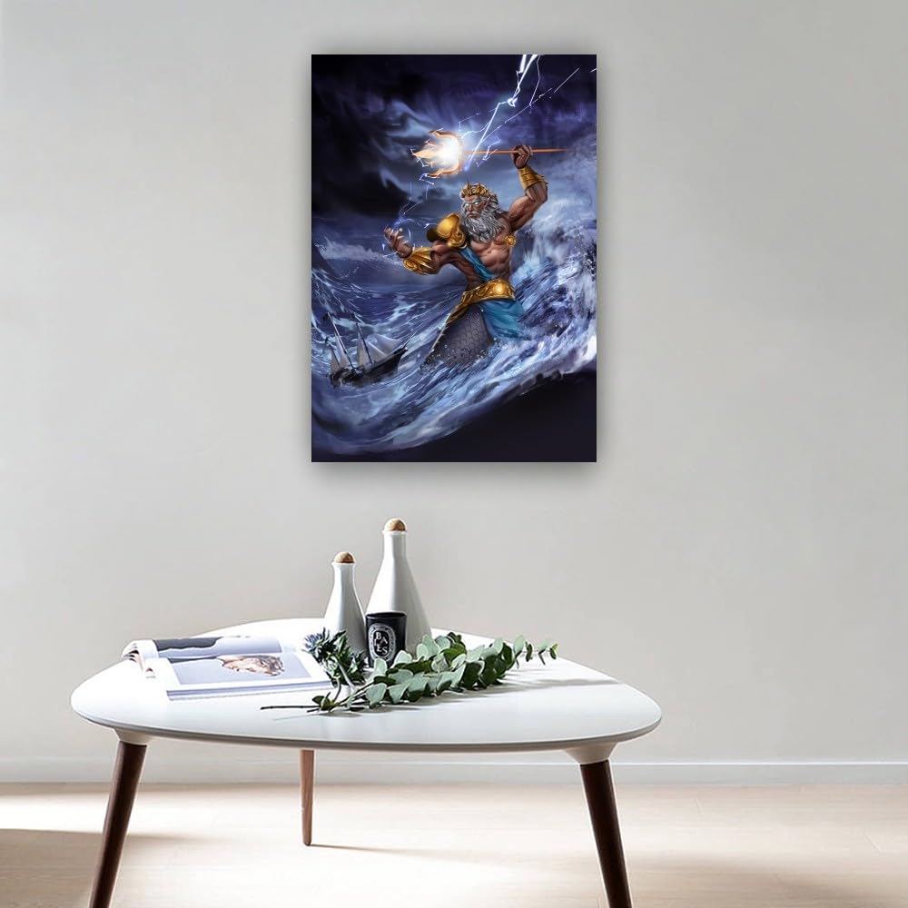 Amazon.com: Stantini Poseidon Wall Art Greek Mythology Poster