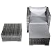 Produktbild Hansson Polyrattan Gartenmöbel Lounge Set Sitzgruppe Garnitur Poly Rattan inkl. Sofa Sessel Kissen Hocker Tisch mit Glas (1 x Sessel, 1 x Tisch & Hocker)