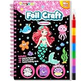 FUNNYB&G Manualidades infantiles con foil, Creativo Kit Manualidades niños, Juguete Niña Regalos Para de 3 4 5 6 7 8 9 12 Años Niño cumpleaños (Sirena)