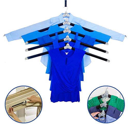 Mr. Laundry Clothing Drying Rack Hangers – 5 Extendable Cascading Laundry Hangers