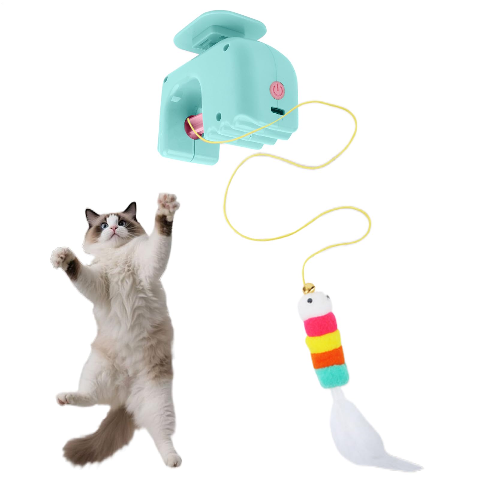 Electric Cat Toy - Interactive Pet Game With Automatic, Hangable Smart Kitten Exercise Wheel, Stable Tension System | Motorized Plaything For Exercise Fitness Training Enrichment Boredom Relief